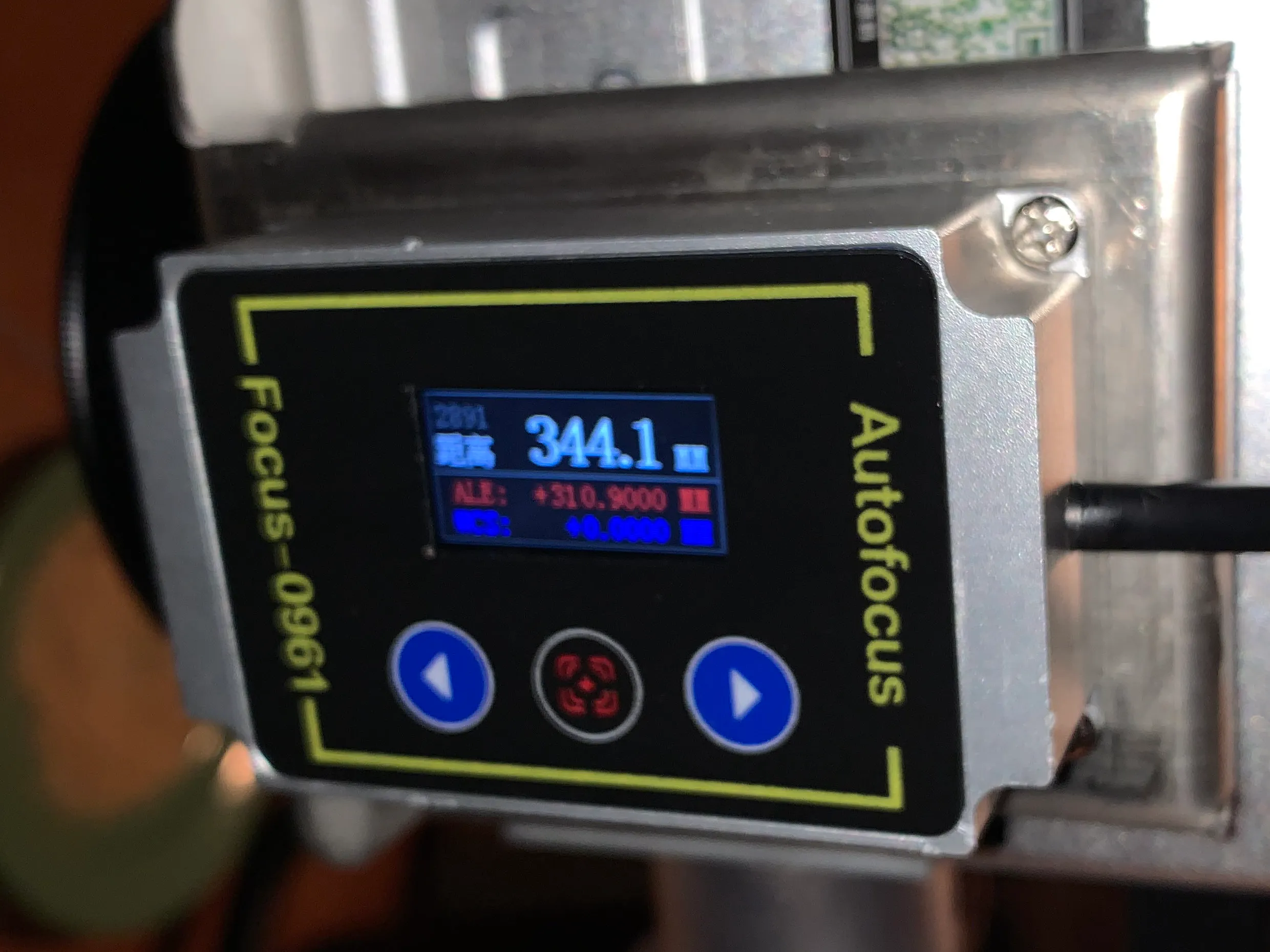 LY Focus-0961 module mounted to galvo